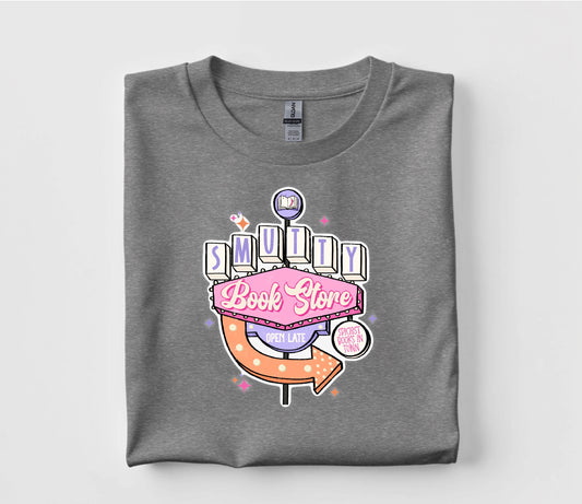 Smutty Bookstore Retro T Shirt