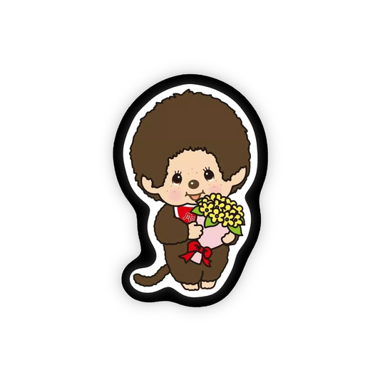 Brown Monchichi Flowers GlamClip