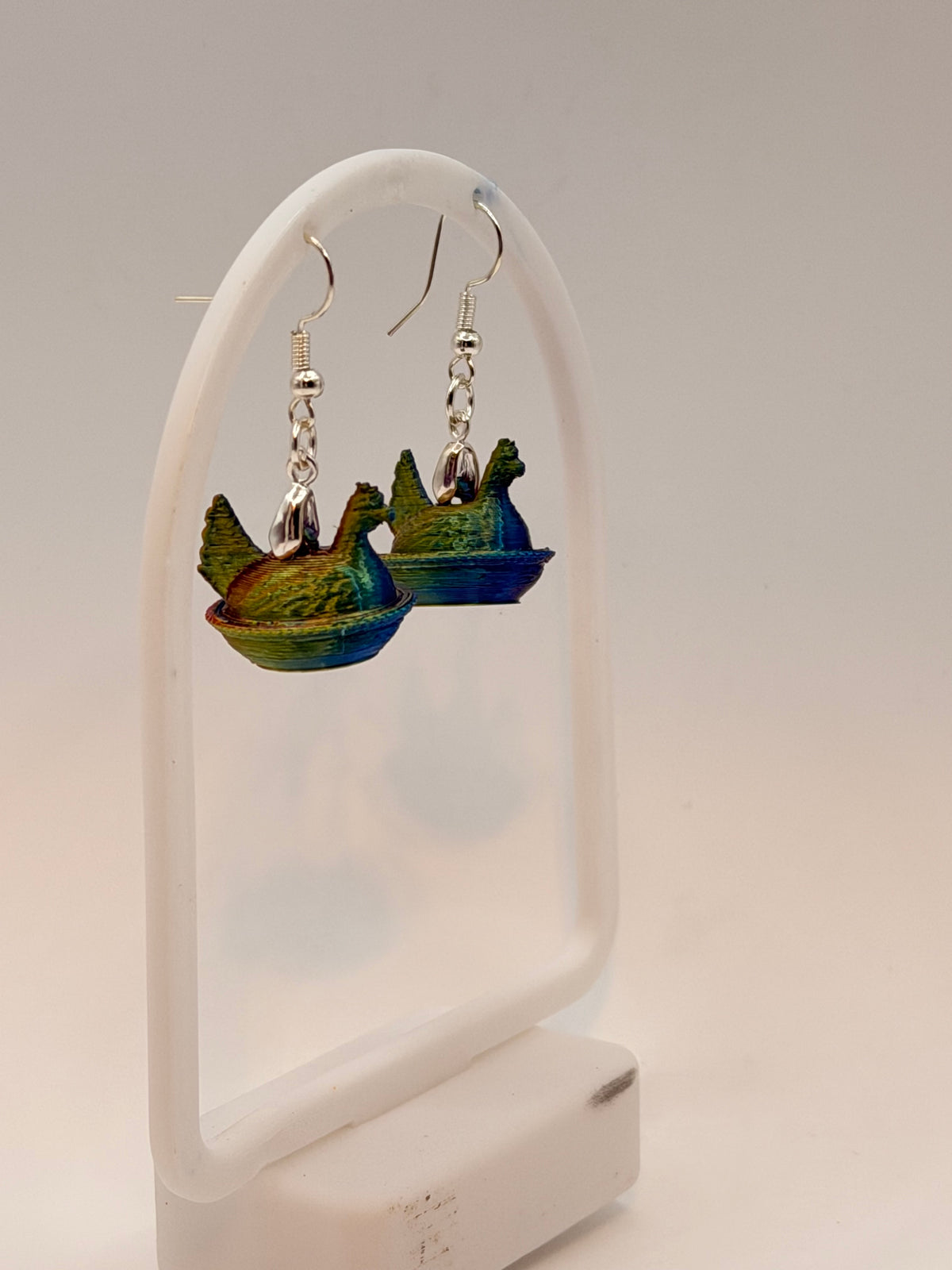Tiny Hen On Nest Earrings