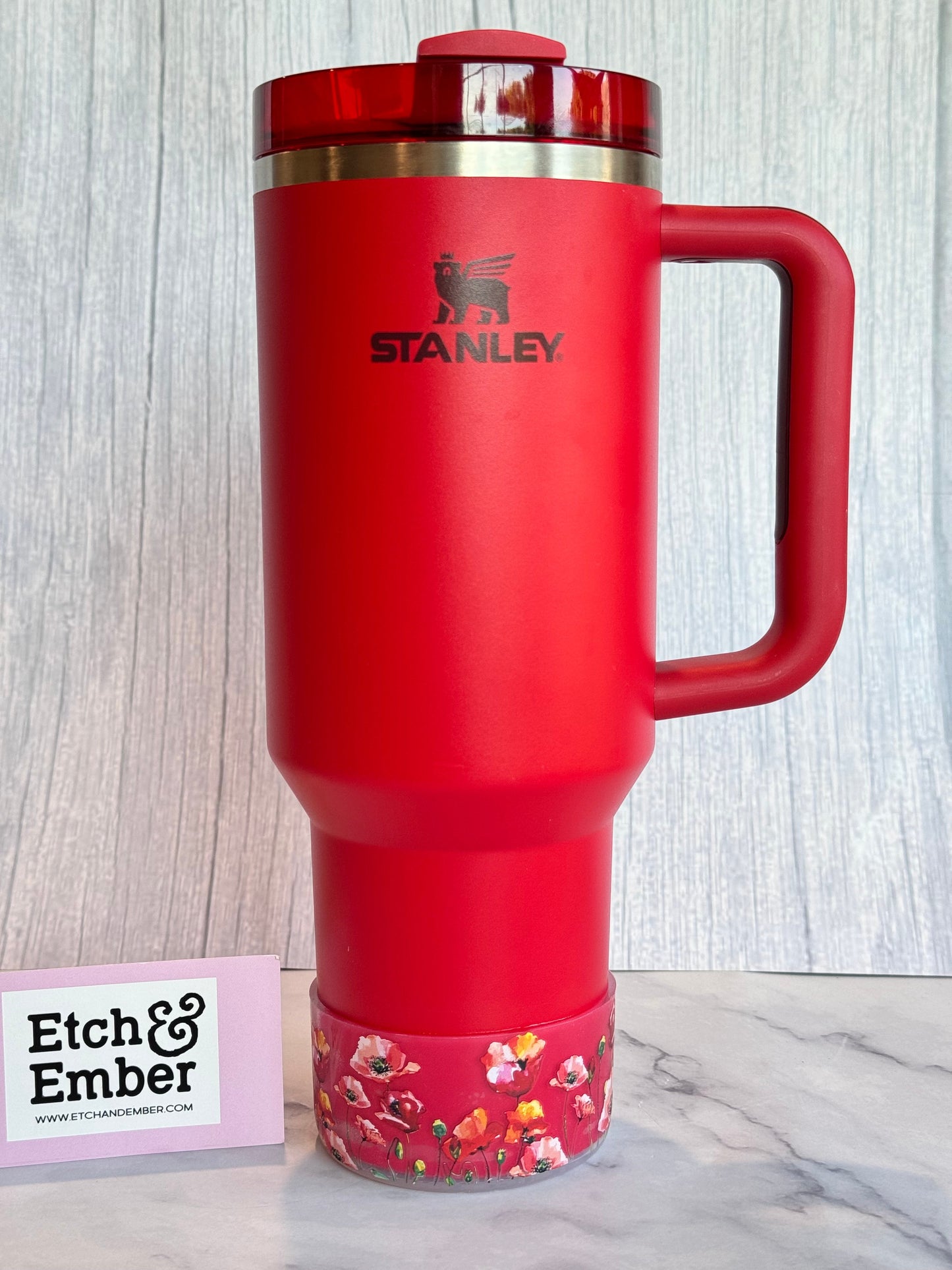 RED POPPIES Tumbler Boot