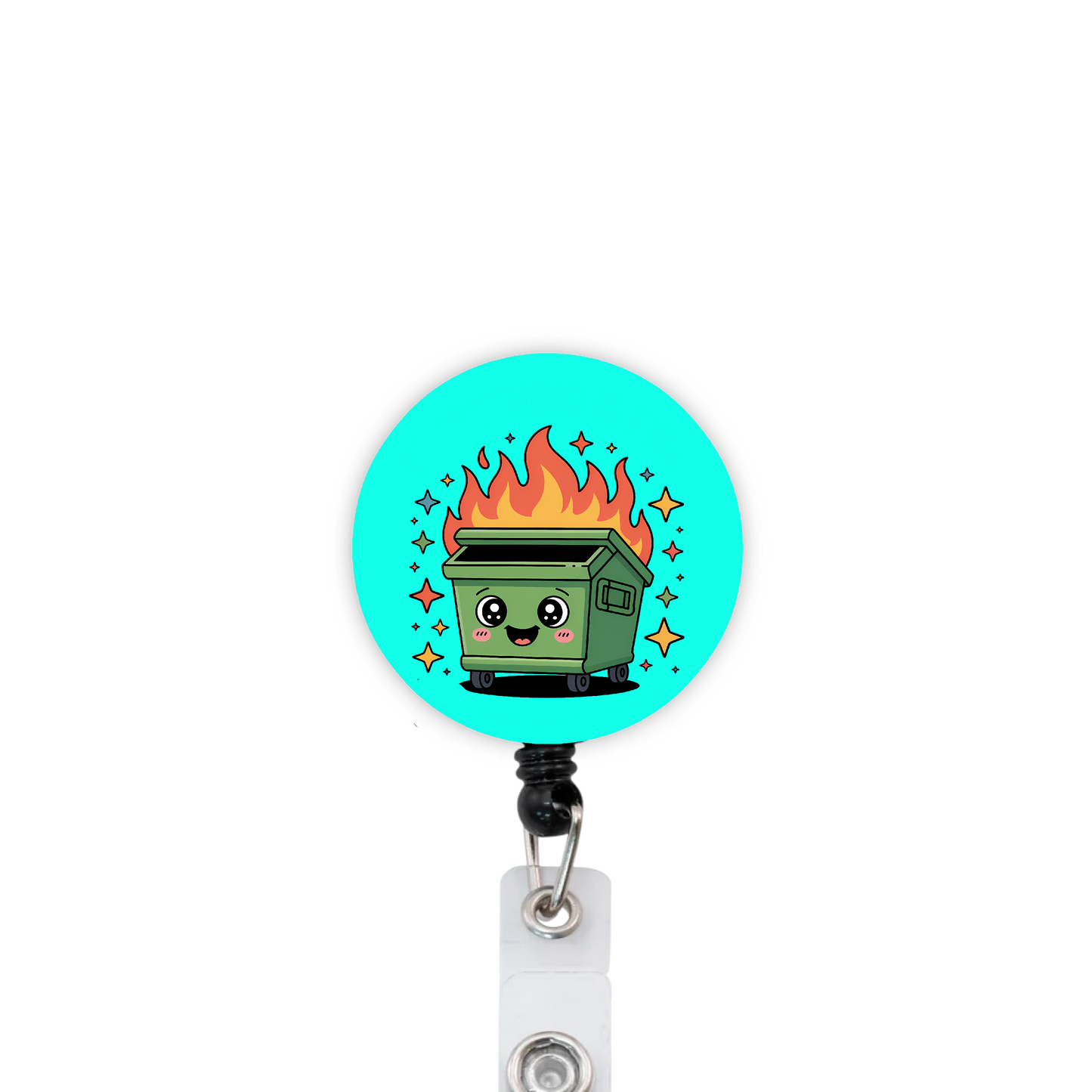 Dumpster Fire Attached Badge Reel