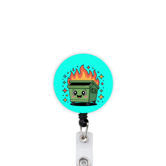 Dumpster Fire Attached Badge Reel
