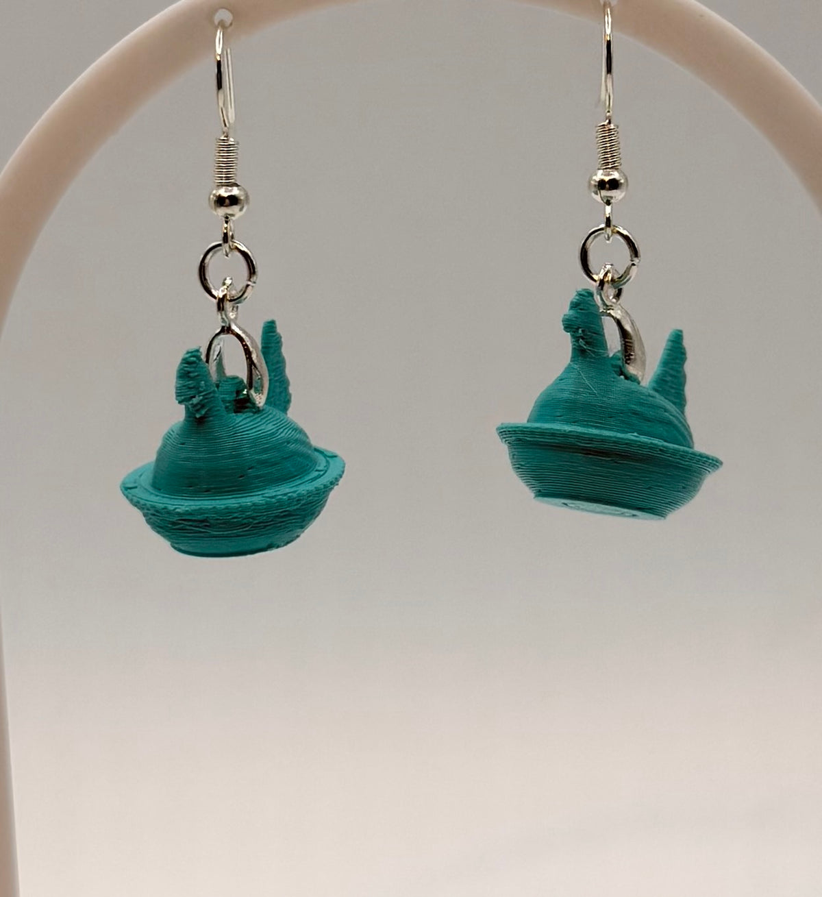 Tiny Hen On Nest Earrings