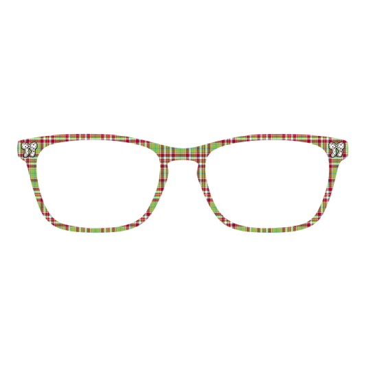 Merry Christmas Plaid Coquette Bow Pair Eyewear Topper
