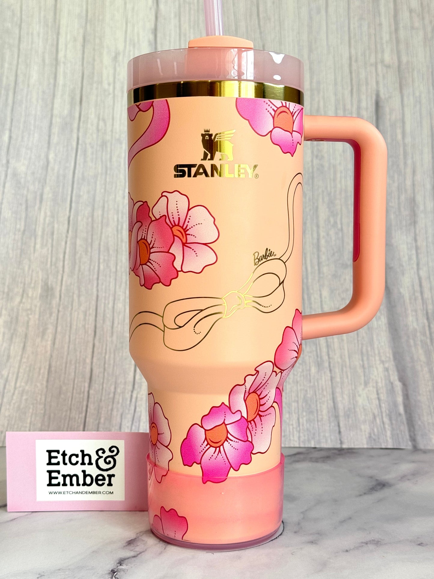 Clear Tinted Hot Pink Ombre Tumbler Boot