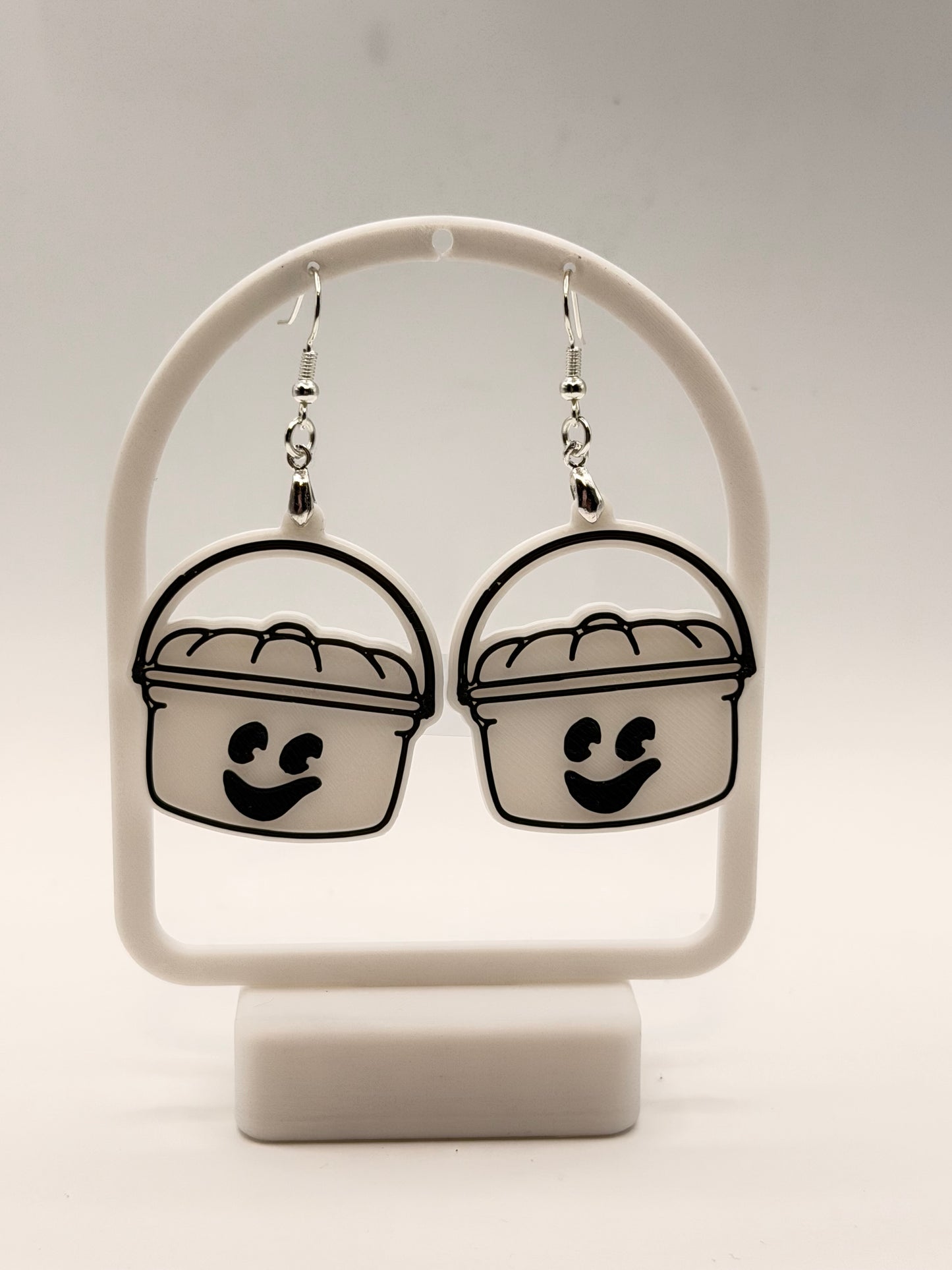 Halloween Boo Bucket Earrings