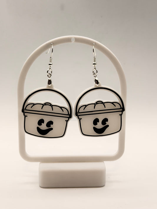 Halloween Boo Bucket Earrings