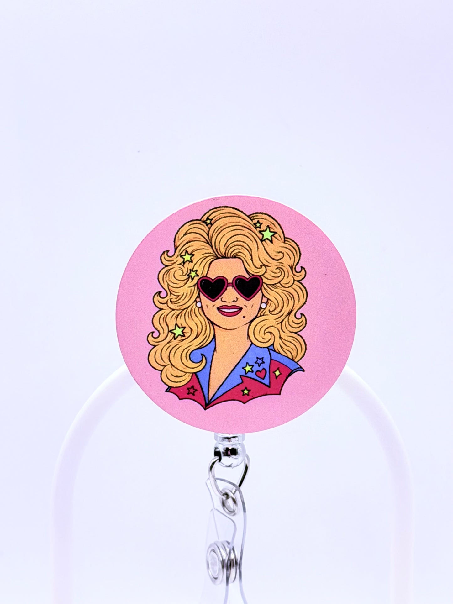 Dolly Funny ER ICU Nurse Badge Reel
