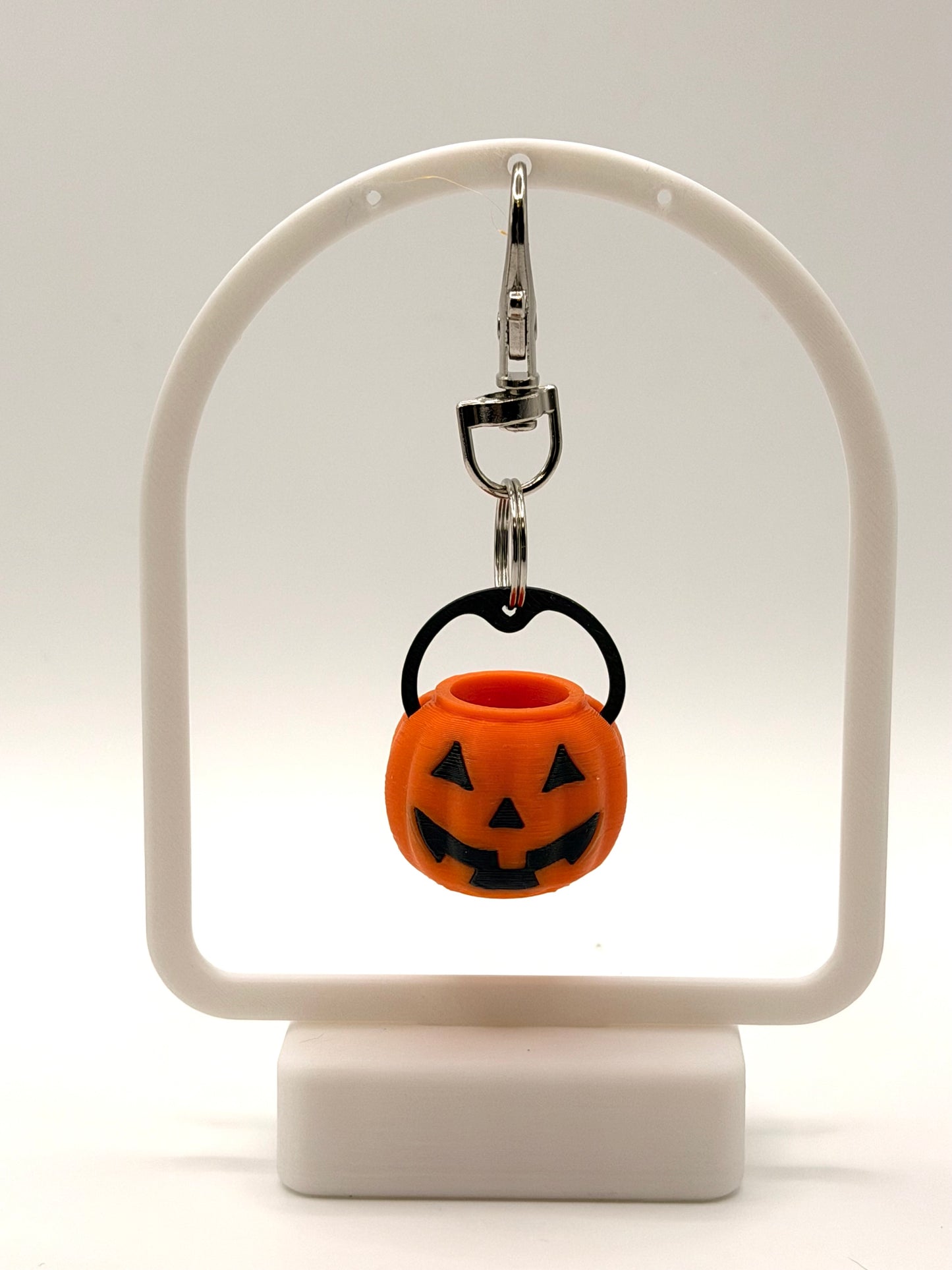 Halloween Candy Bucket Badge Reel Charm Key Chain