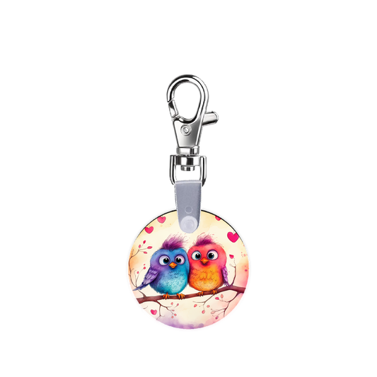 Love Birds Smart CodeClip Keychain