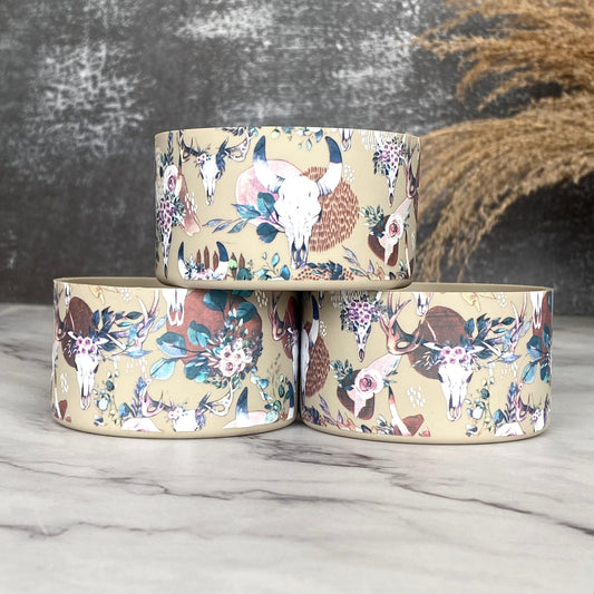 BOHO ANTLER Tumbler Boot  NEW! Brown floral