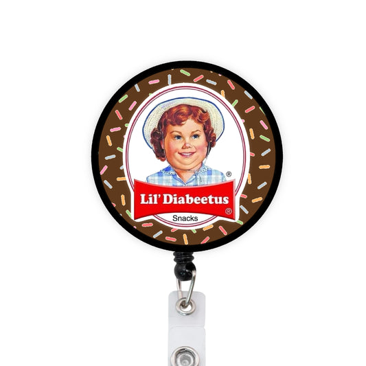 Lil Diabeetus ICU ER Nurse RN Badge Reel