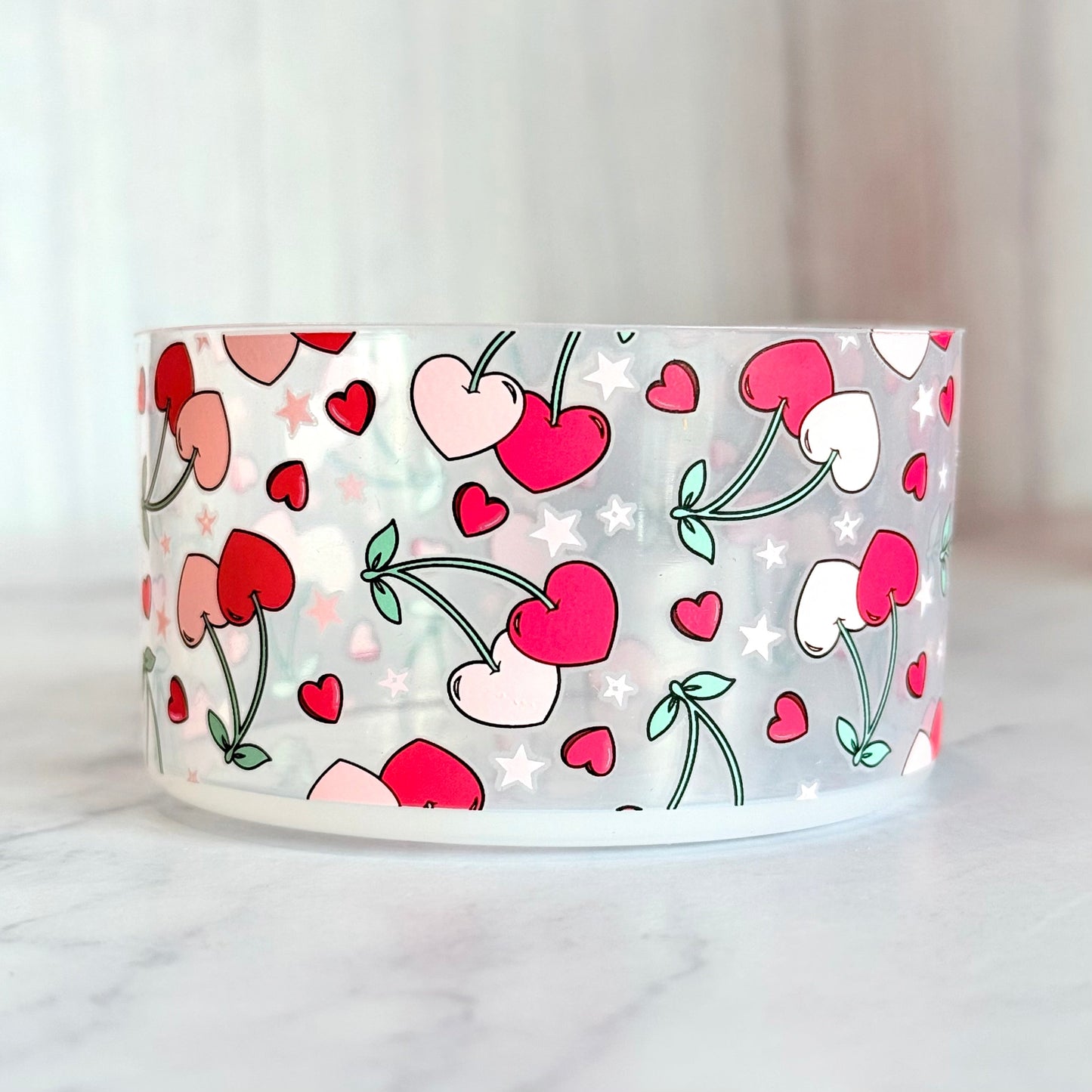Clear Cherry Love Tumbler Boot   Red pink