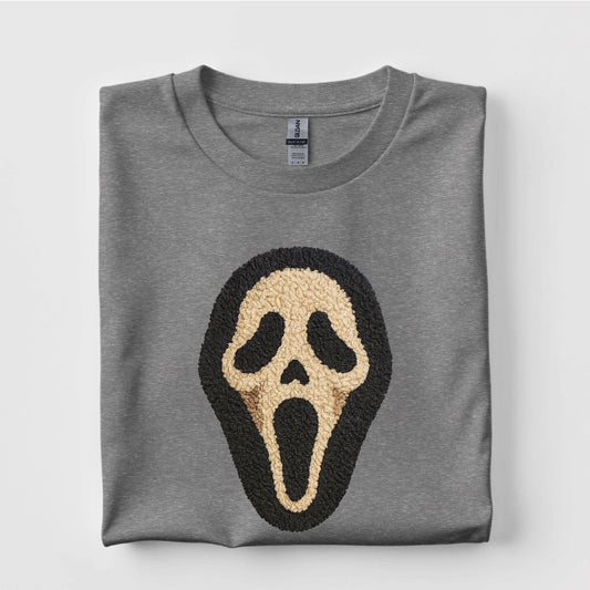 Ghost Scream Faux Yarn Graphic T Shirt