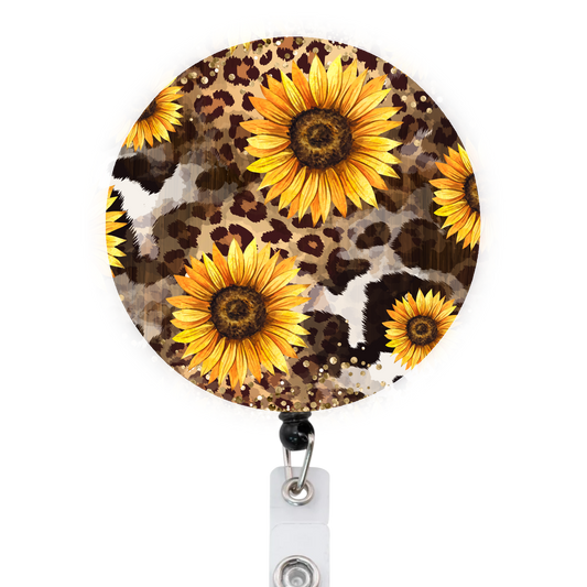 Sunflower Attached Badge Reel