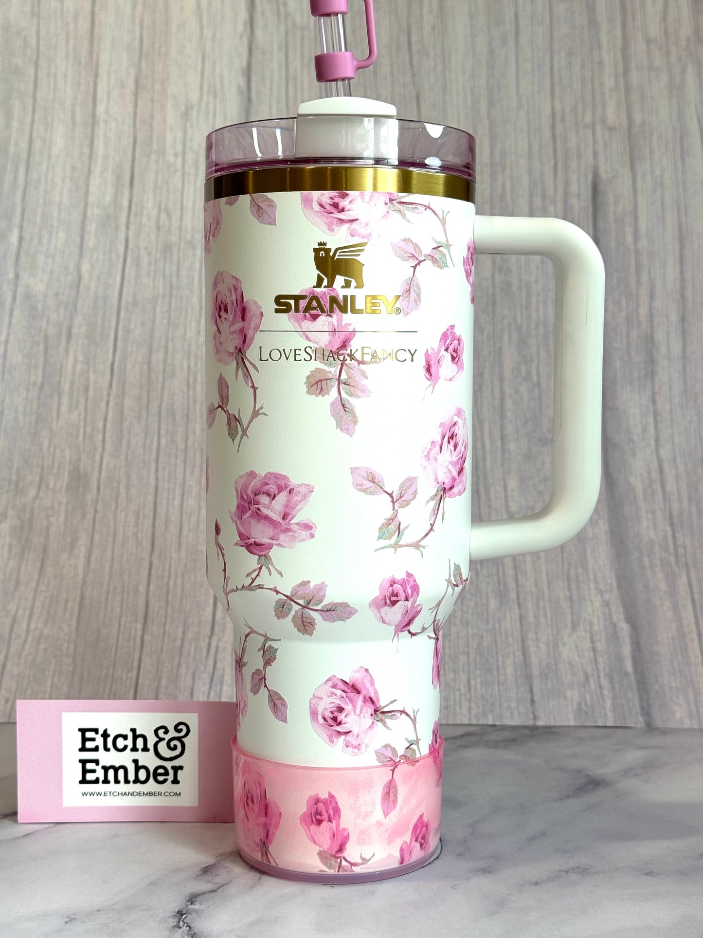 Clear Tinted Hot Pink Ombre Tumbler Boot