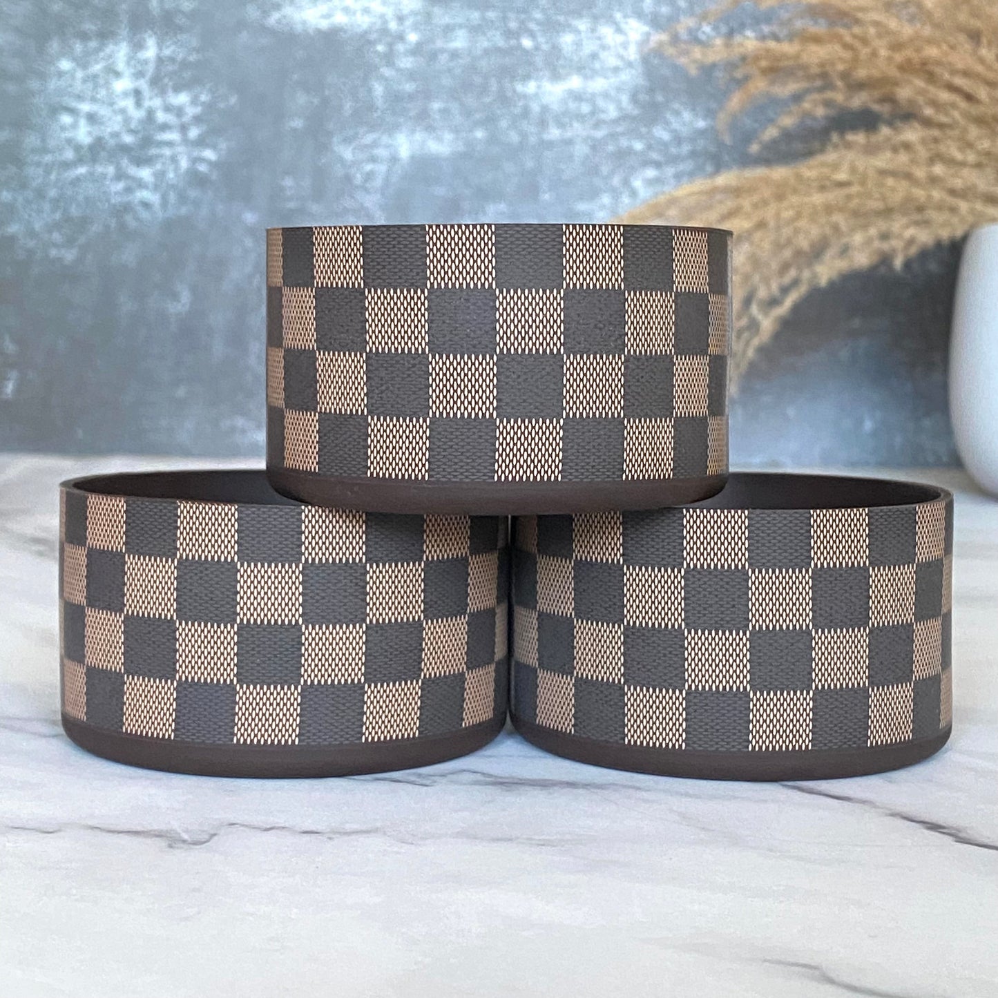 Brown Checkers Tumbler Boot