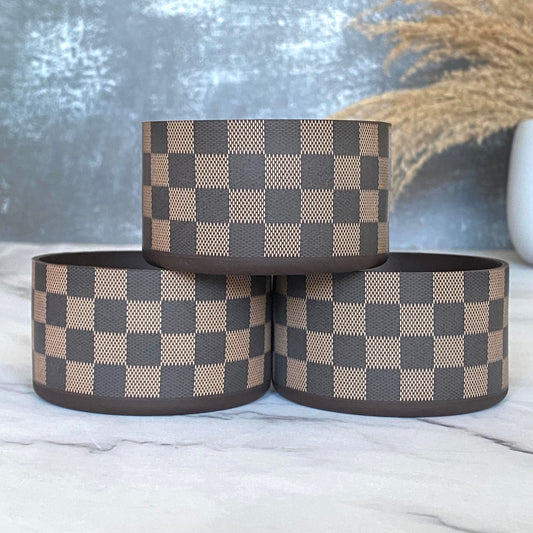 Brown Checkers Tumbler Boot