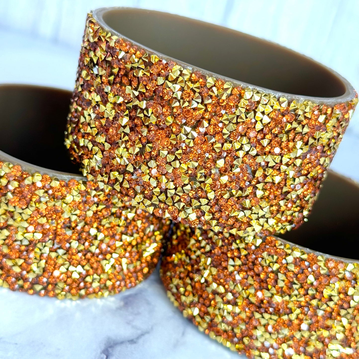 Chocolate Gold Druzy BLING Tumbler Boot