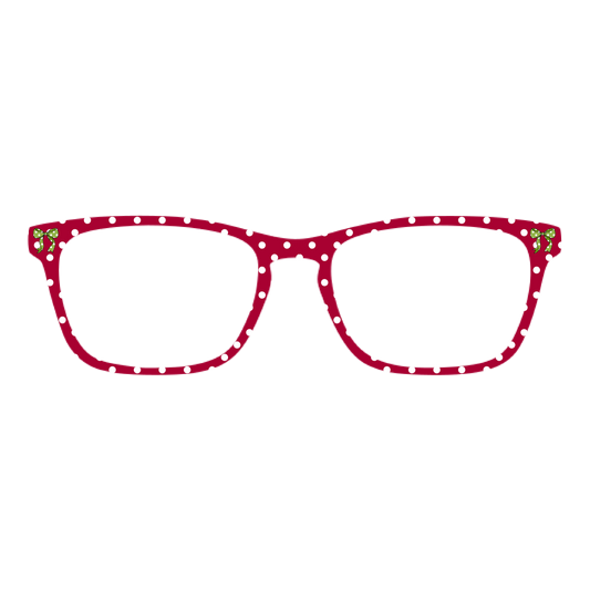 Merry Christmas Dots Coquette Bow Pair Eyewear Topper