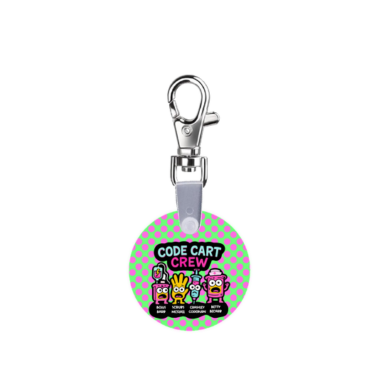 Code Cart Crew Smart CodeClip Keychain