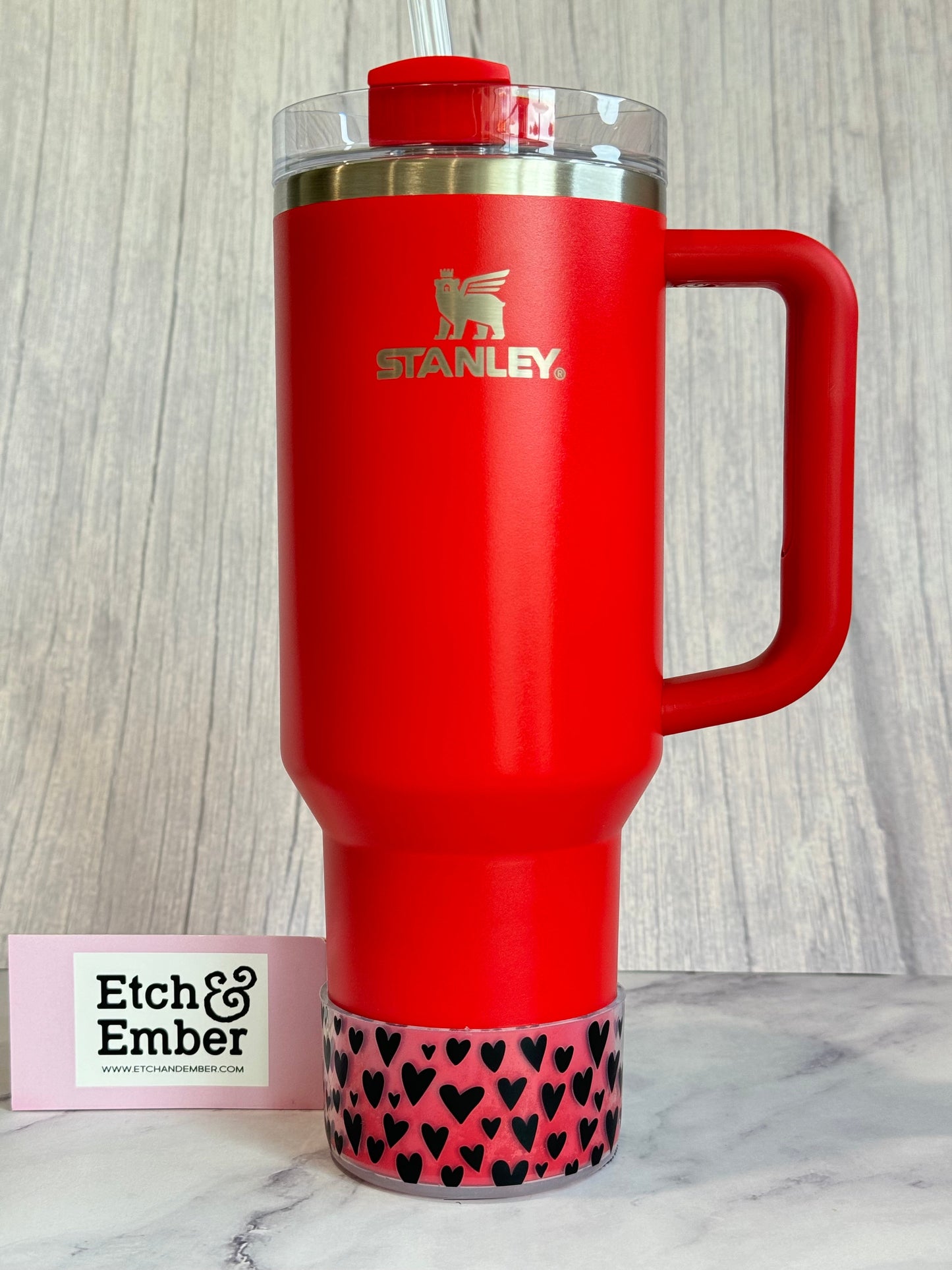 Clear Black Hearts Tumbler Boot