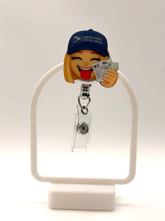 USPS post Office Girl Badge Reel