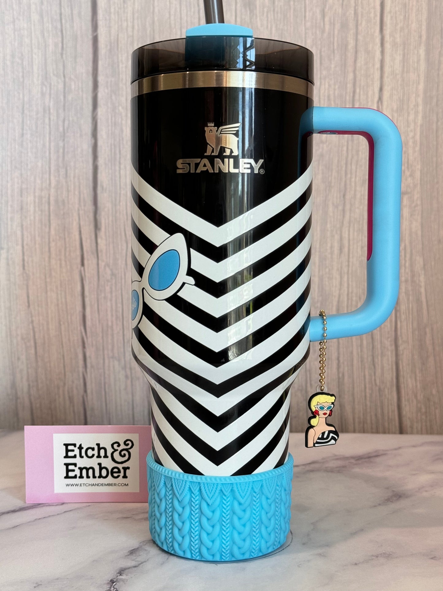 CERULEAN BLUE MACRAME Tumbler Boot