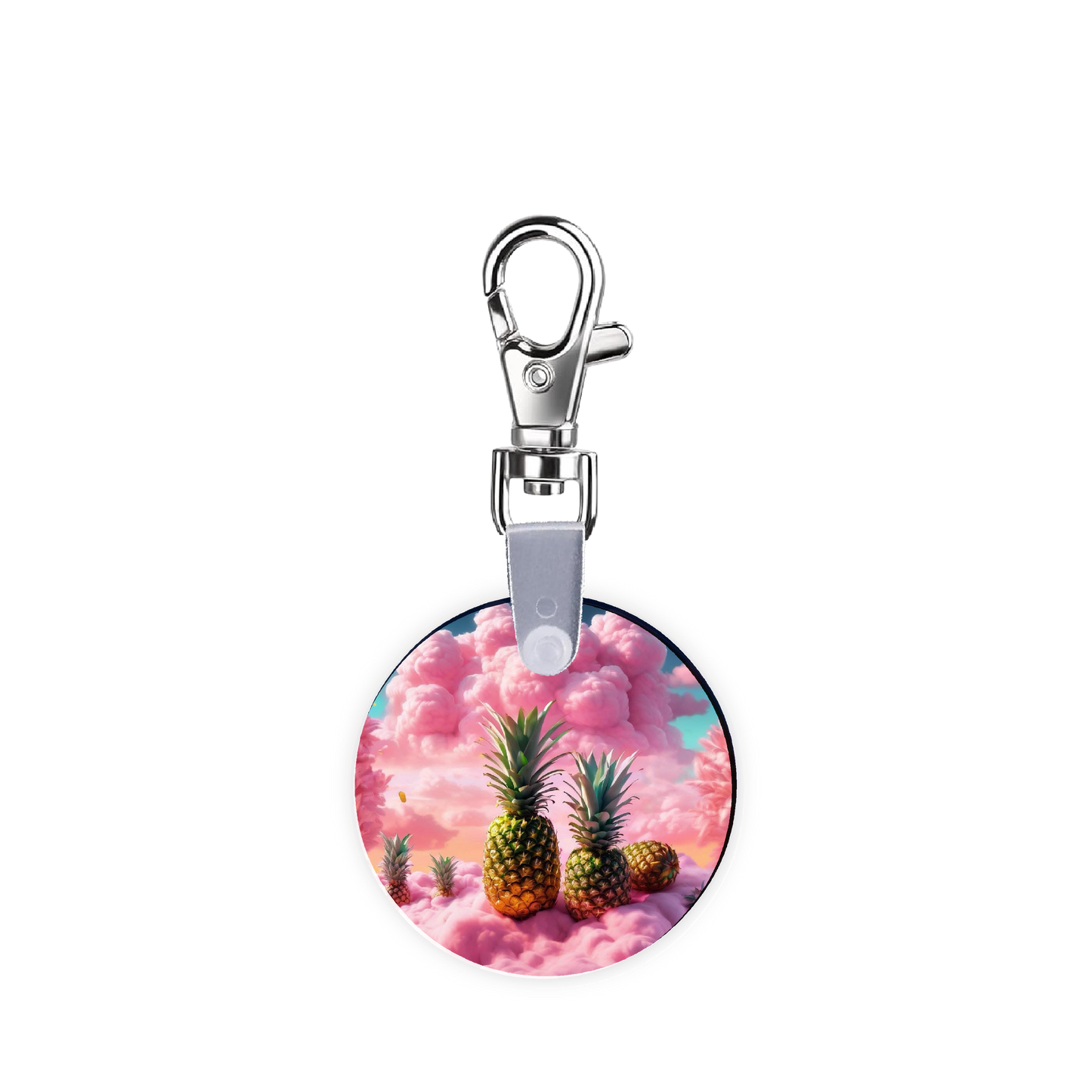 Cotton Candy Pineapple Smart CodeClip Keychain