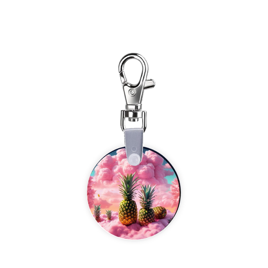 Cotton Candy Pineapple Smart CodeClip Keychain