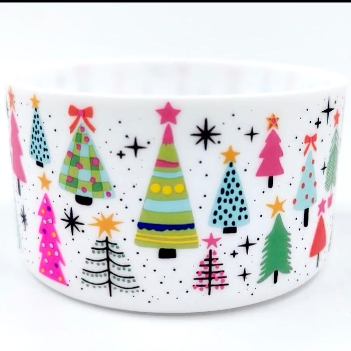 WHITE CHRISTMAS TREES Tumbler Boot  NEW! pink white