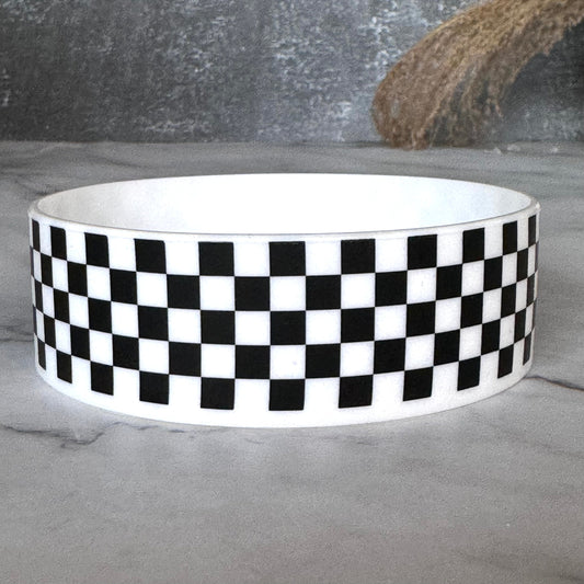 BLACK & WHITE CHECKERS 50oz Bertha Boot for Simple Modern Tumblers -