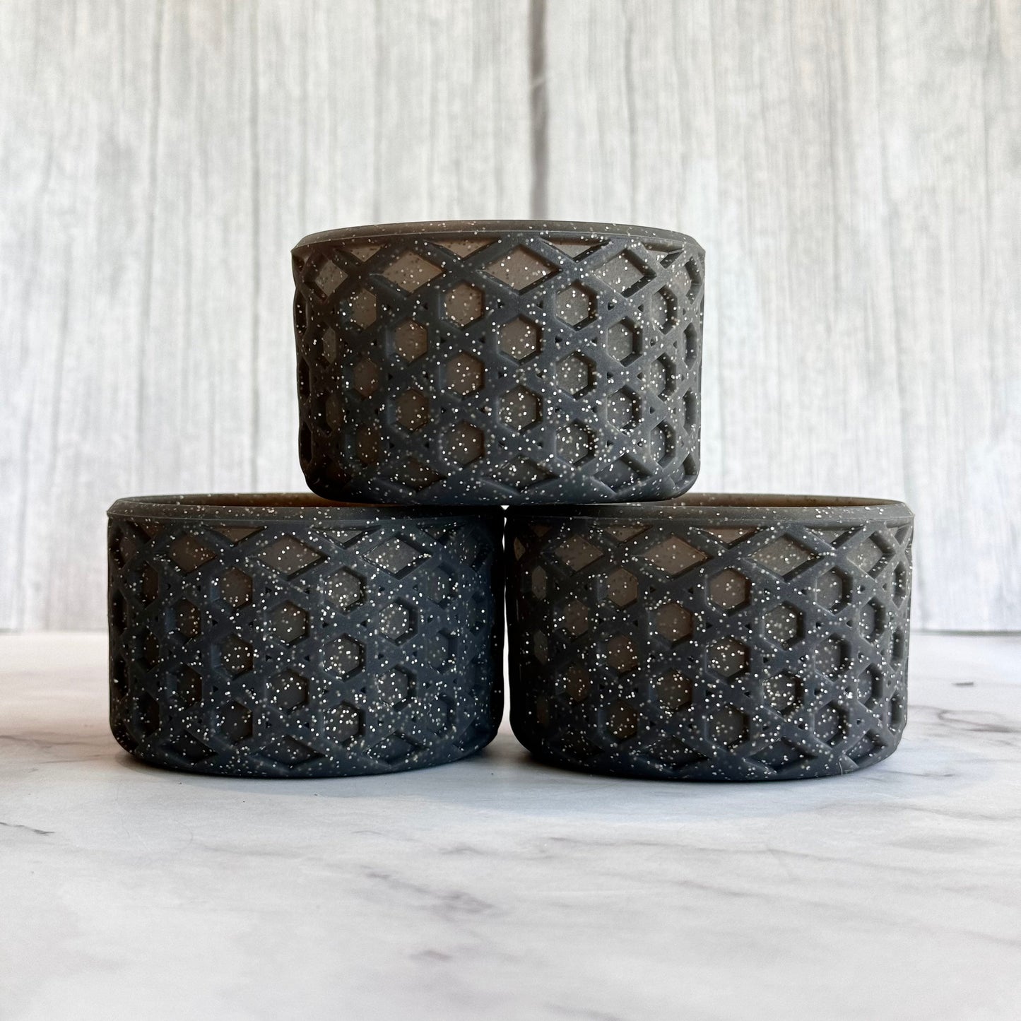 BLACK GLITTER WAFFLE Tumbler Boot