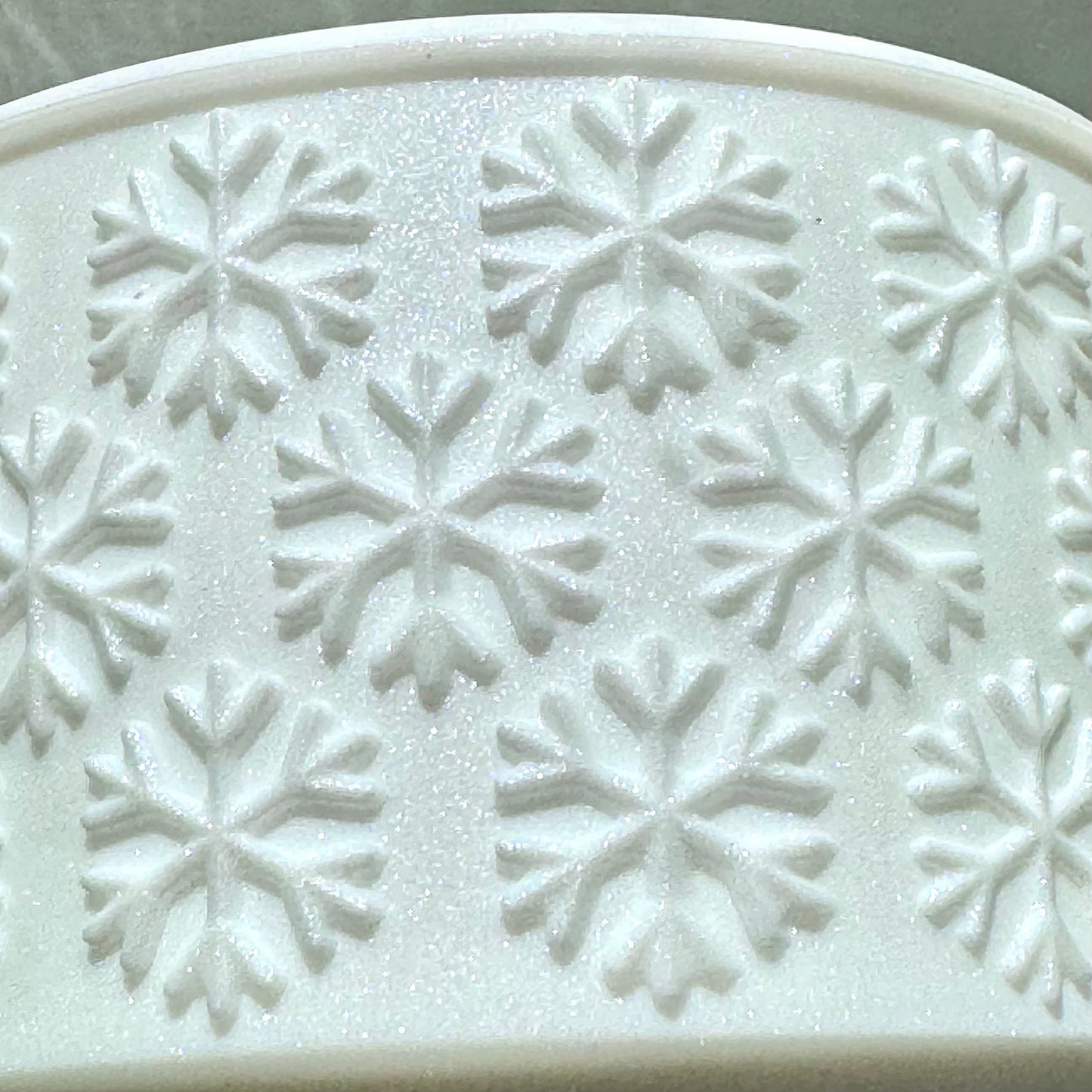 WHITE SHIMMER SNOWFLAKES Tumbler Boot