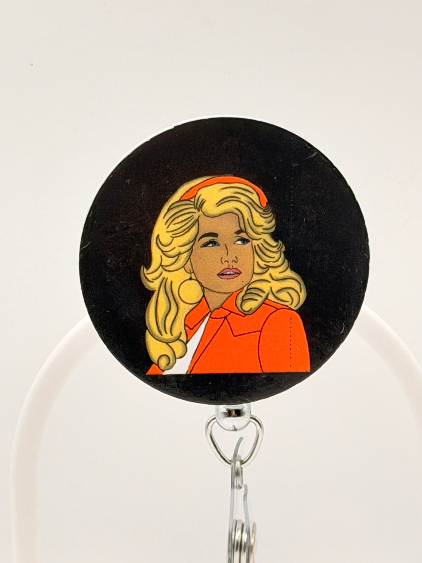 Dolly Funny ER ICU Nurse Badge Reel