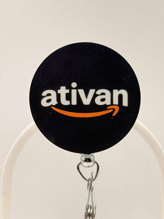 Ativan Amazon Parody Funny ER ICU Nurse Badge Reel