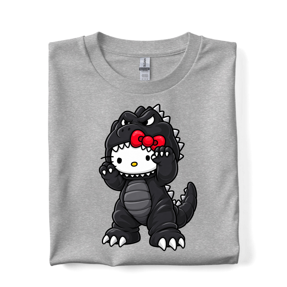 Hello Kitty x Godzilla Gray T Shirt