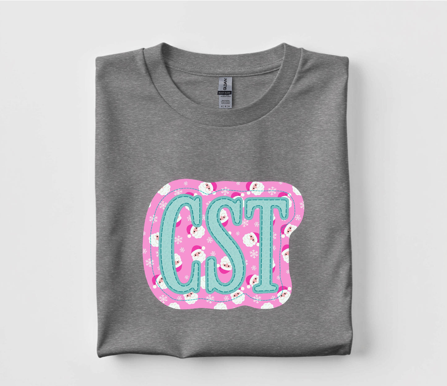 Christmas CST Faux Appliqué Graphic T Shirt