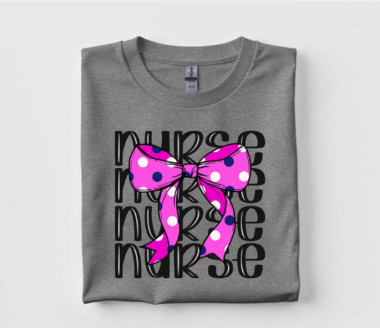Pink Nurse Coquette T Shirt