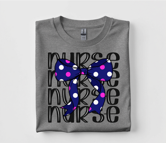 Blue Nurse Coquette T Shirt