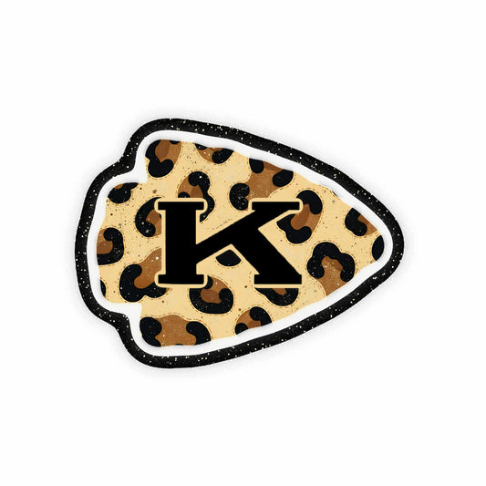Leopard Arrow Custom Iron On Glitter Sports Patch