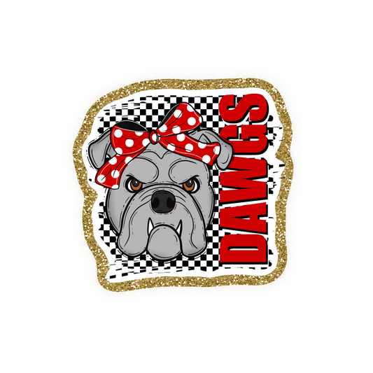 Georgia Football Iron On Glitter Sports Patch