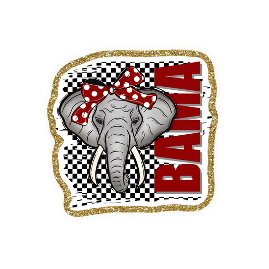 Alabama Football Iron On Glitter Sports Patch