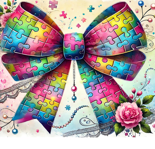 GlamCard™ Autism Ribbon Shoe (Croc) Charm