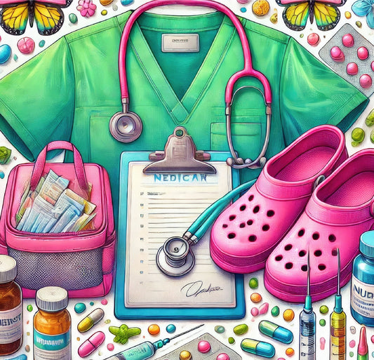 GlamCard™ Green Scrubs Shoe (Croc) Charm