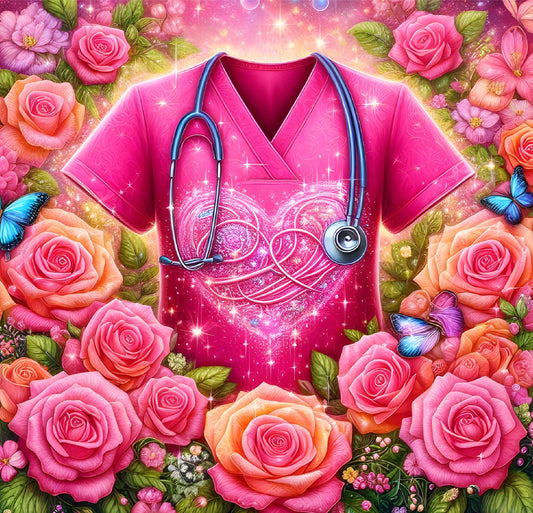 GlamCard™ Pink Scrubs Shoe (Croc) Charm