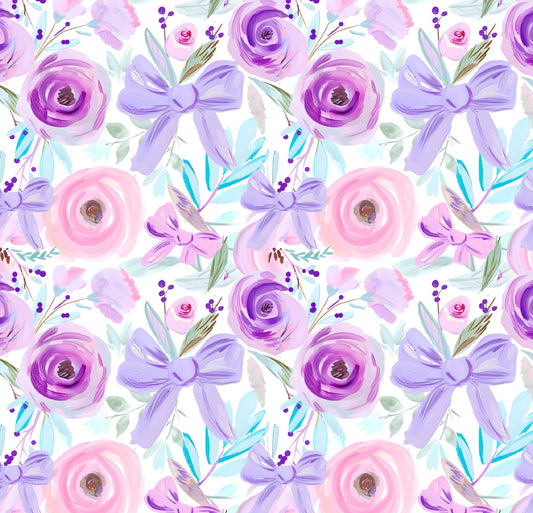 GlamCard™ Purple Floral Coquette Shoe (Croc) Charm