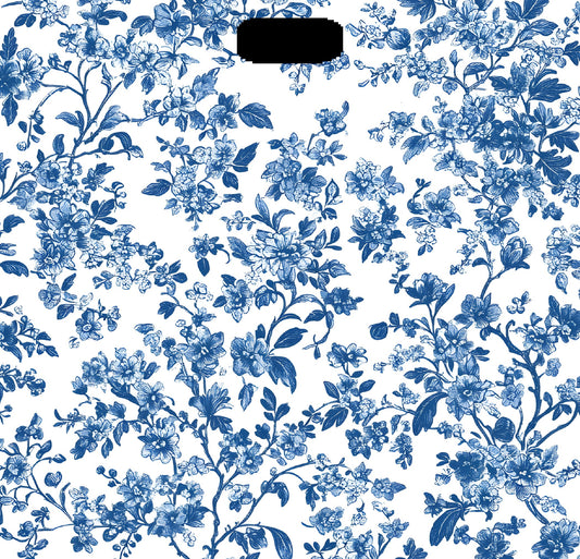 GlamCard™ French Blue Floral Shoe (Croc) Charm