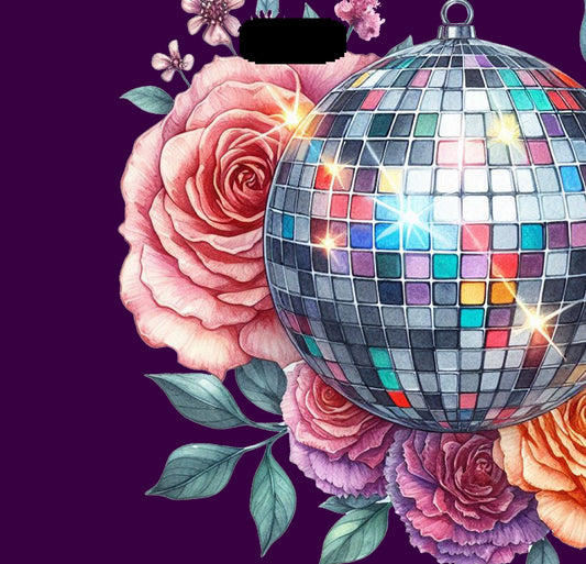 GlamCard™ Floral Disco Ball Shoe (Croc) Charm