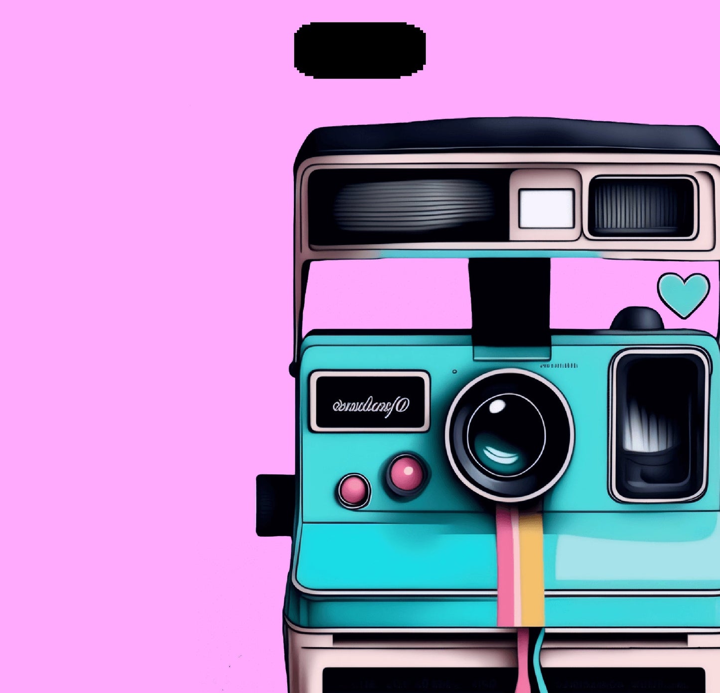 GlamCard™ Retro Instant Camera Shoe (Croc) Charm